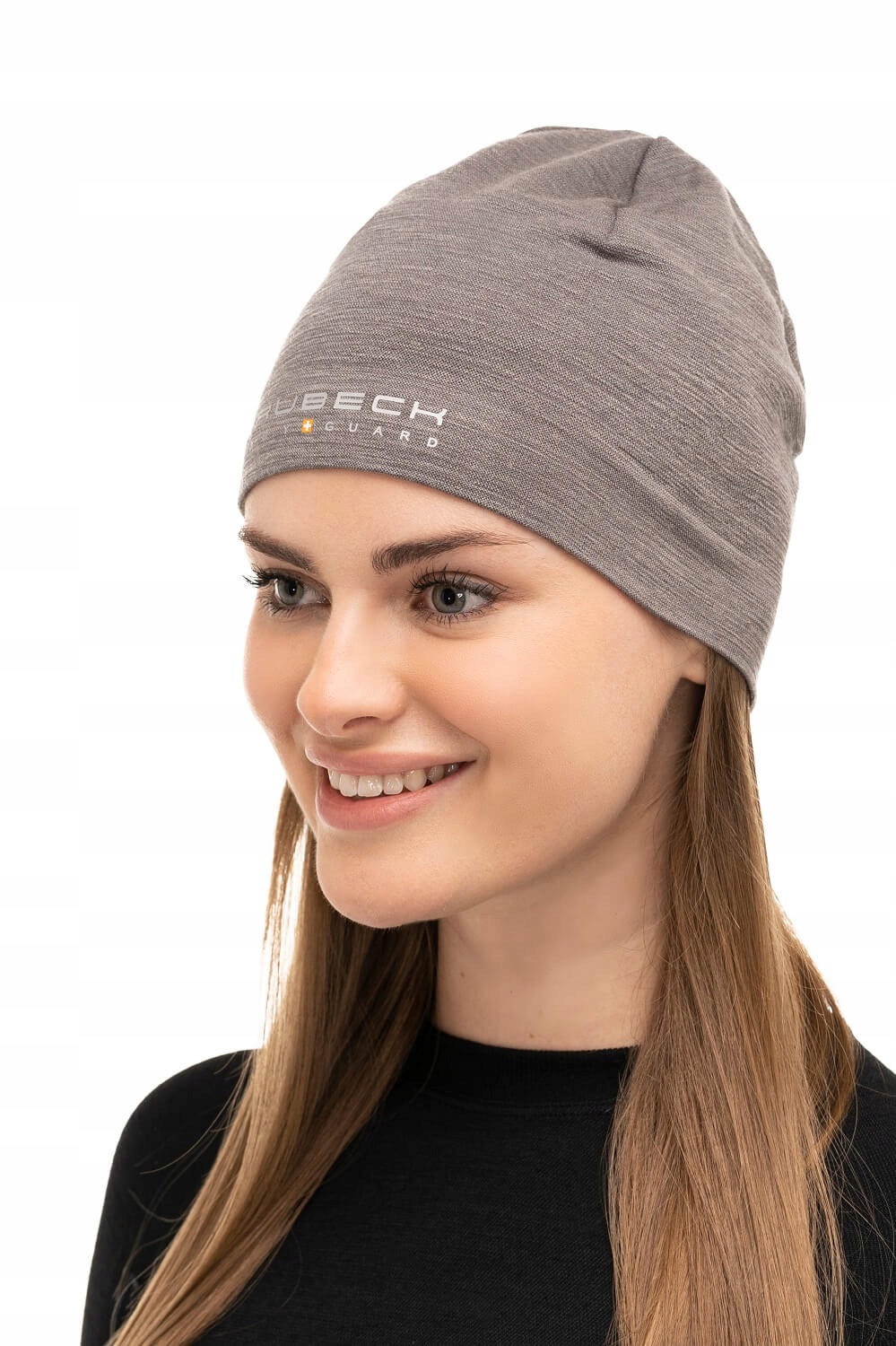 BRUBECK Czapka Termo HM10180 Merino STALOWY | S/M Rozmiar S/M