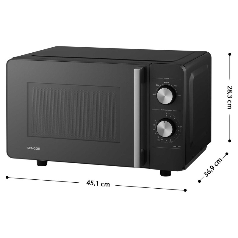 Kuchenka Mikrofalowa Mikrofalówka Beztalerzowa Sencor Timer Czarna 700W