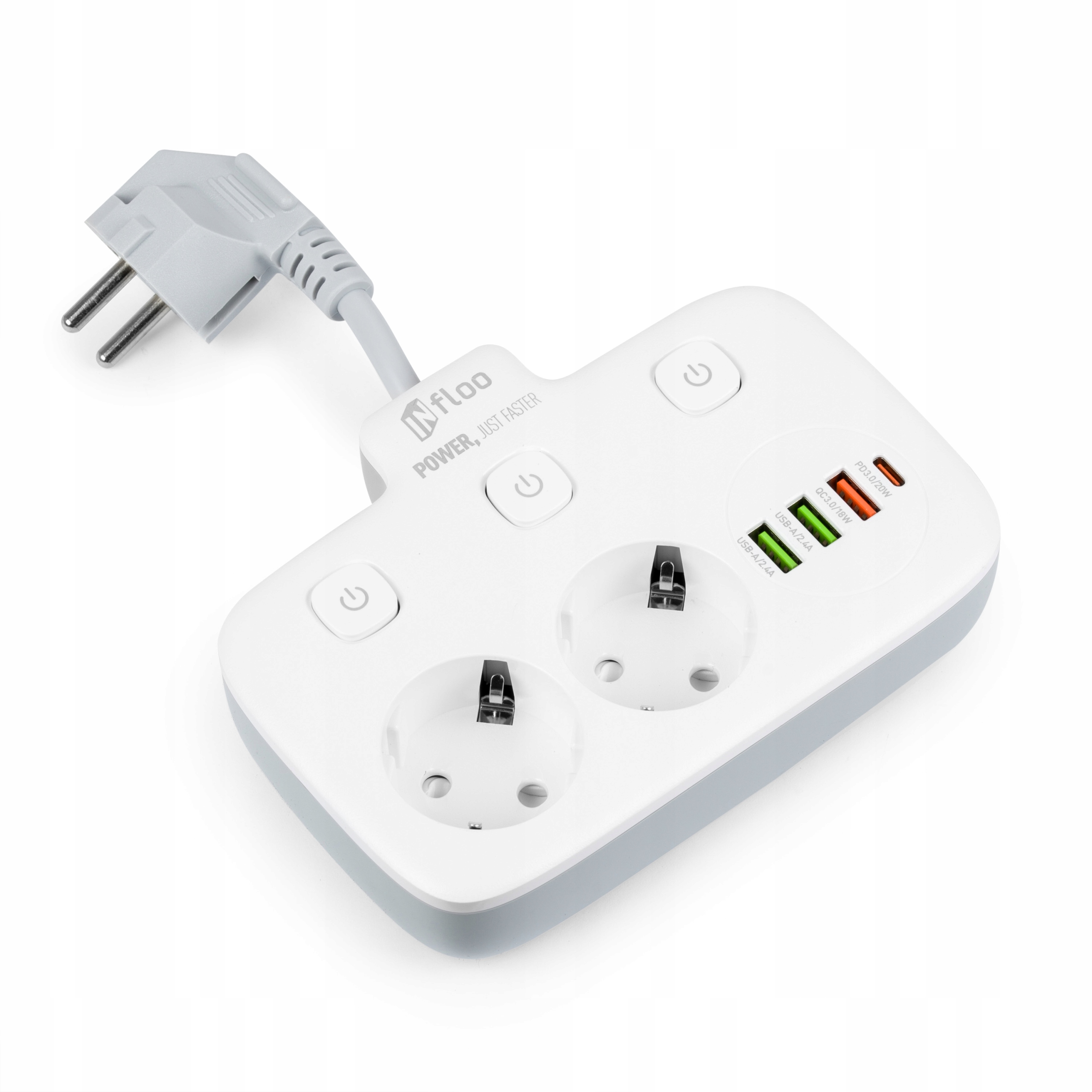 

Listwa zasilająca gniazda Ac 3xUSB Usb-c 20W QC3.0