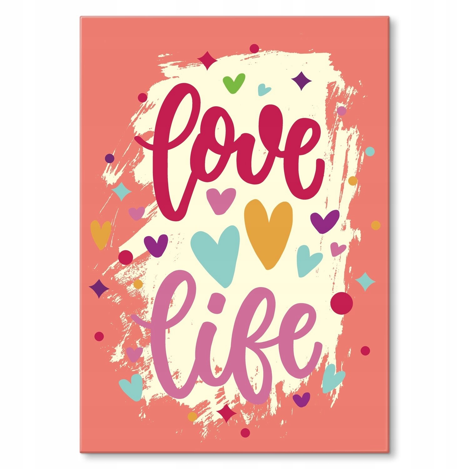 Kovový plakát love life Dárek 22 x 31 cm