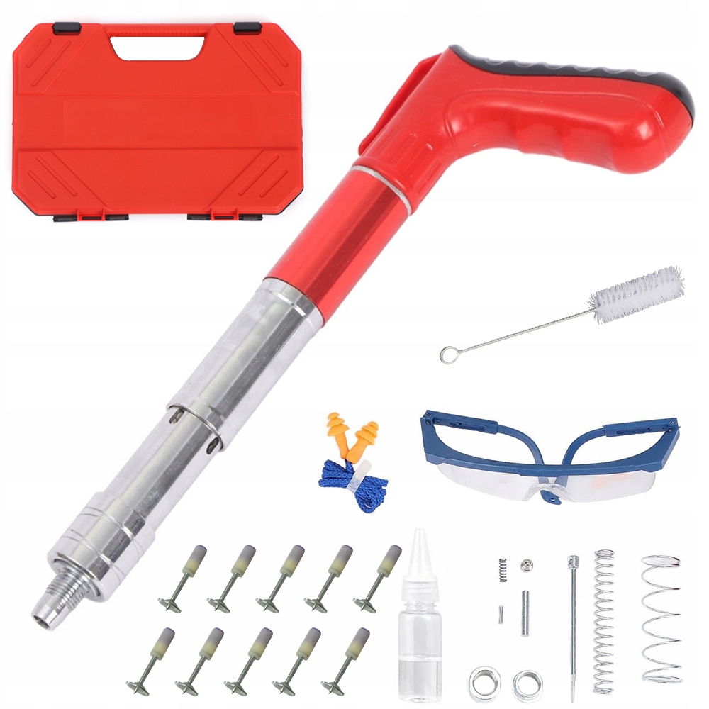 Duży Zestaw Gwoździarka Do Drewna Beton Metal