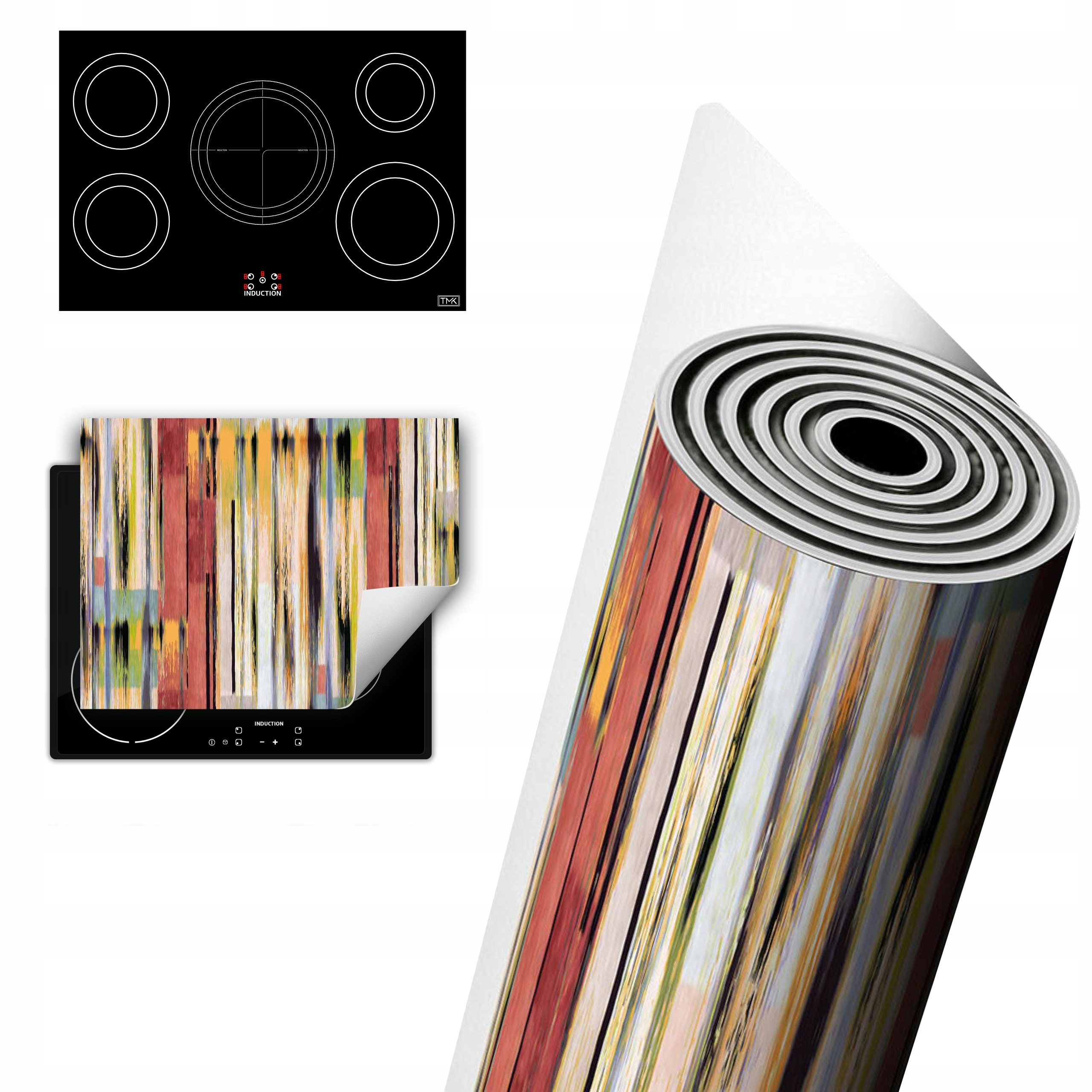 Vinylová Ochrana Na Indukci Deska 80x52 barevná dřevo