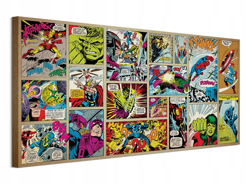 

Marvel Comic Panels Obraz na płótnie 100x50 cm