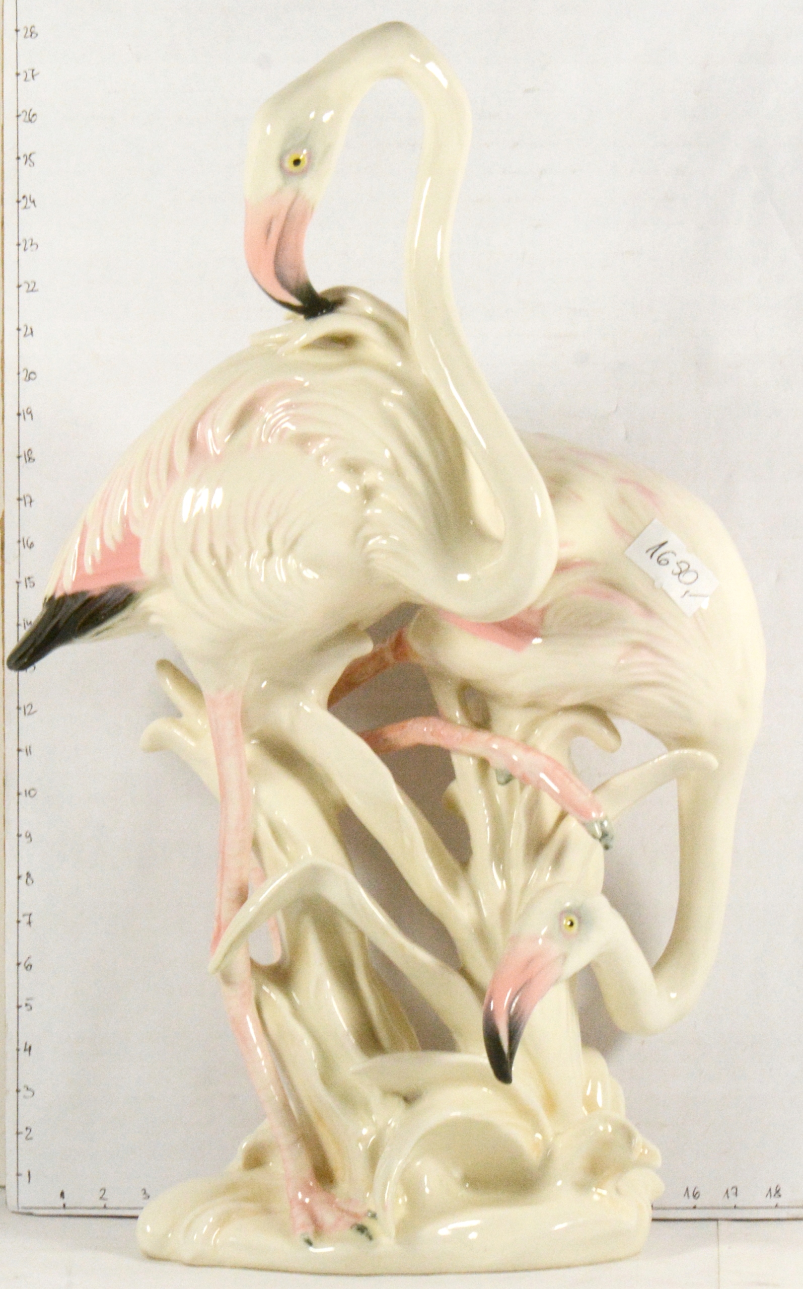 KARL ENS PORCELANOWA FIGURKA - PARA FLAMINGÓW