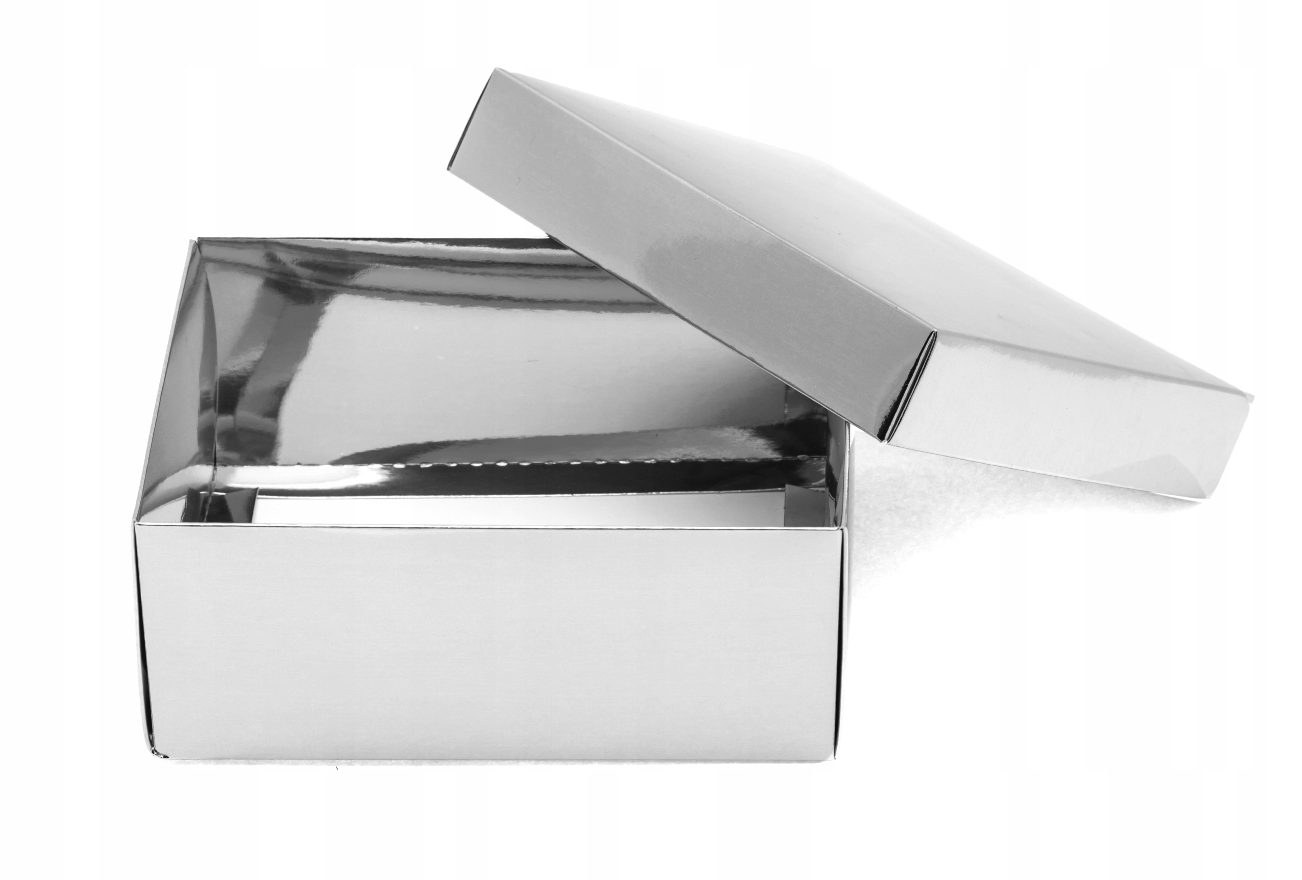 

Pudełko Laminowane 160x125x70mm Srebrne Ozdobne