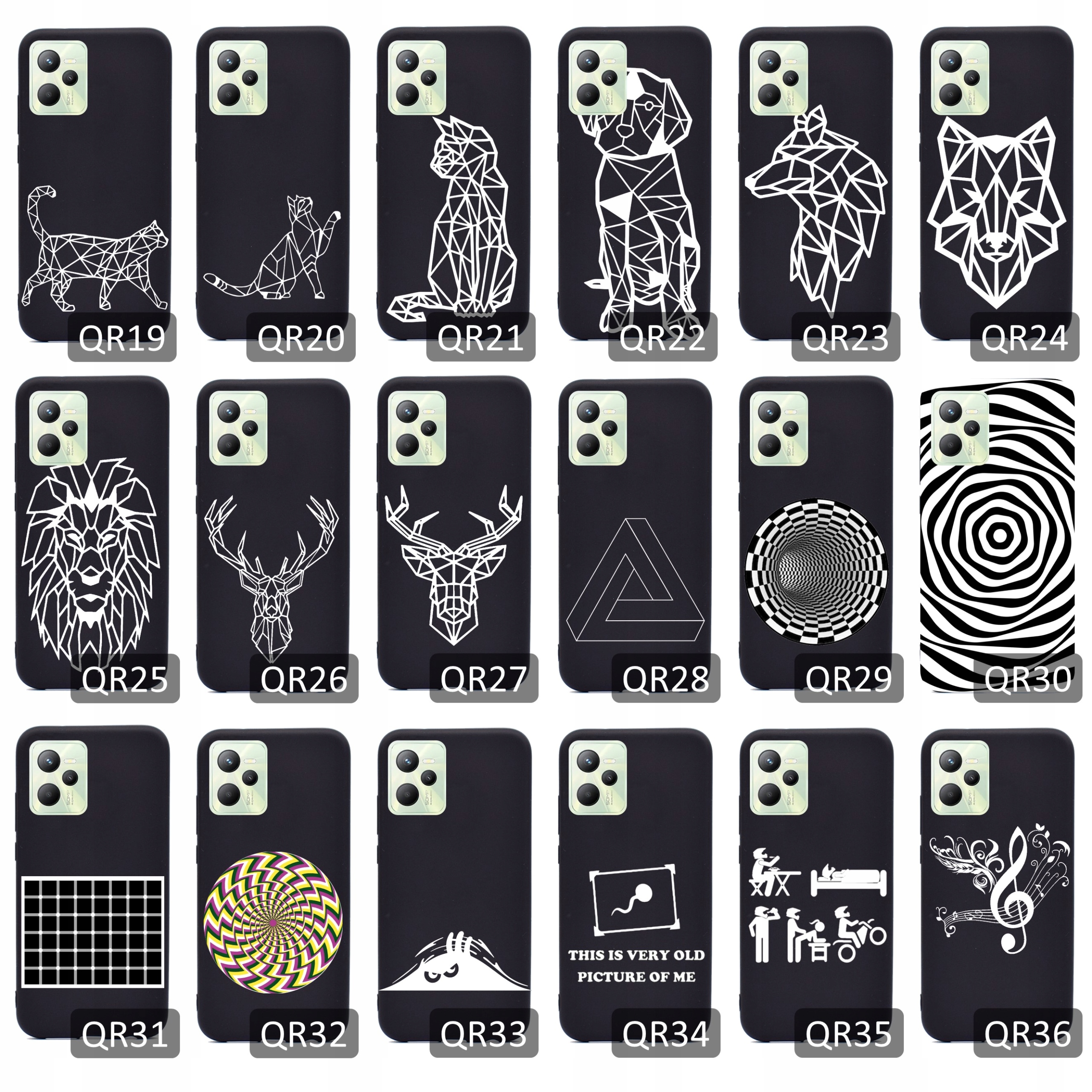 Etui matowe Guma Plecki do Realme C35 nadruk Wzory Marka Inna