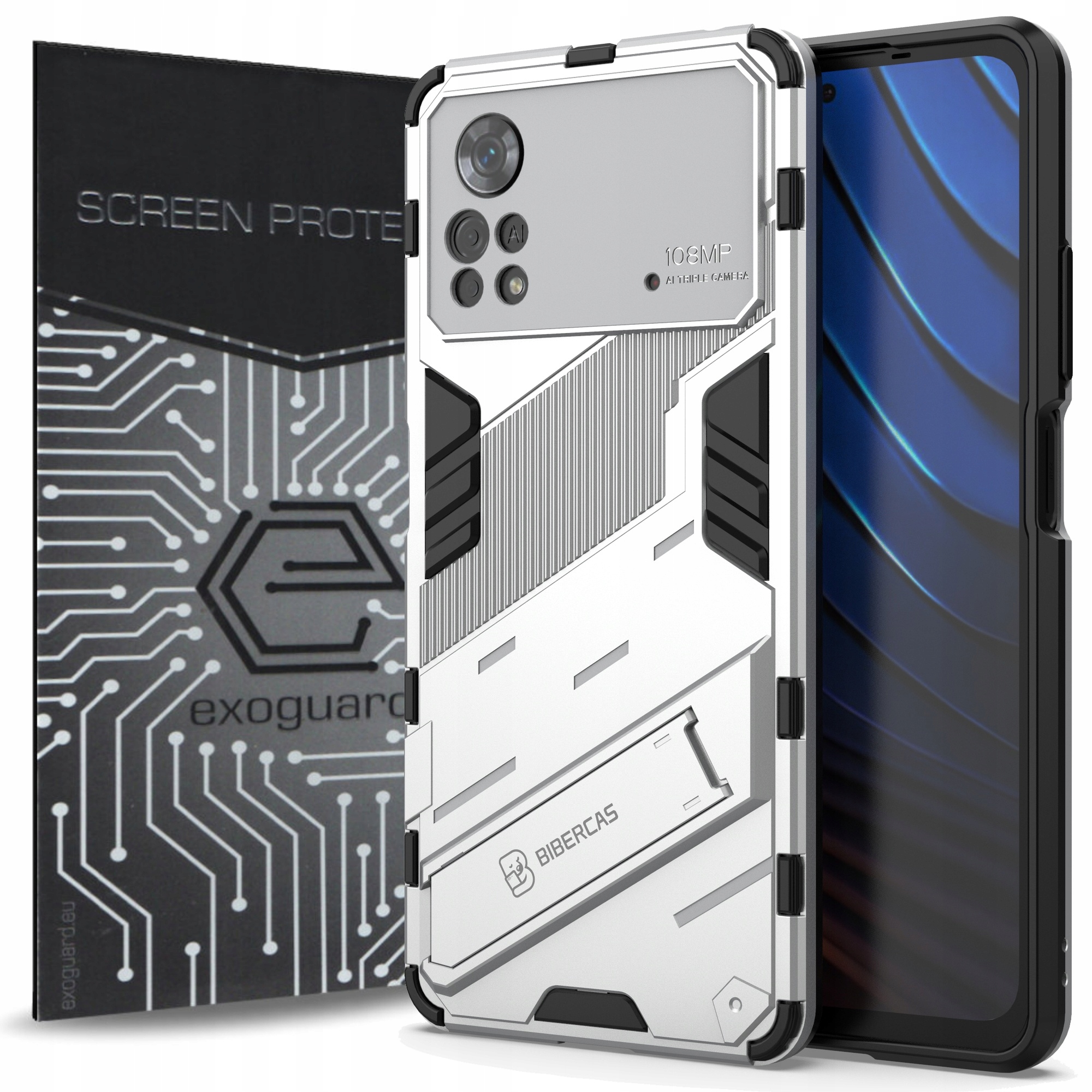 

Case Etui Pancerne+szkło do Xiaomi Poco X4 Pro 5G