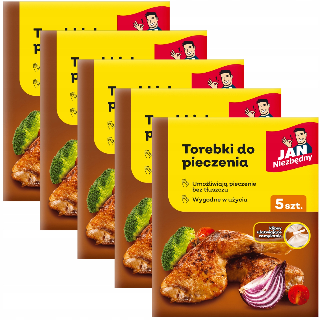 JAN NIEZBĘDNY TOREBKI DO PIECZENIA 25X38 CM 25 SZT