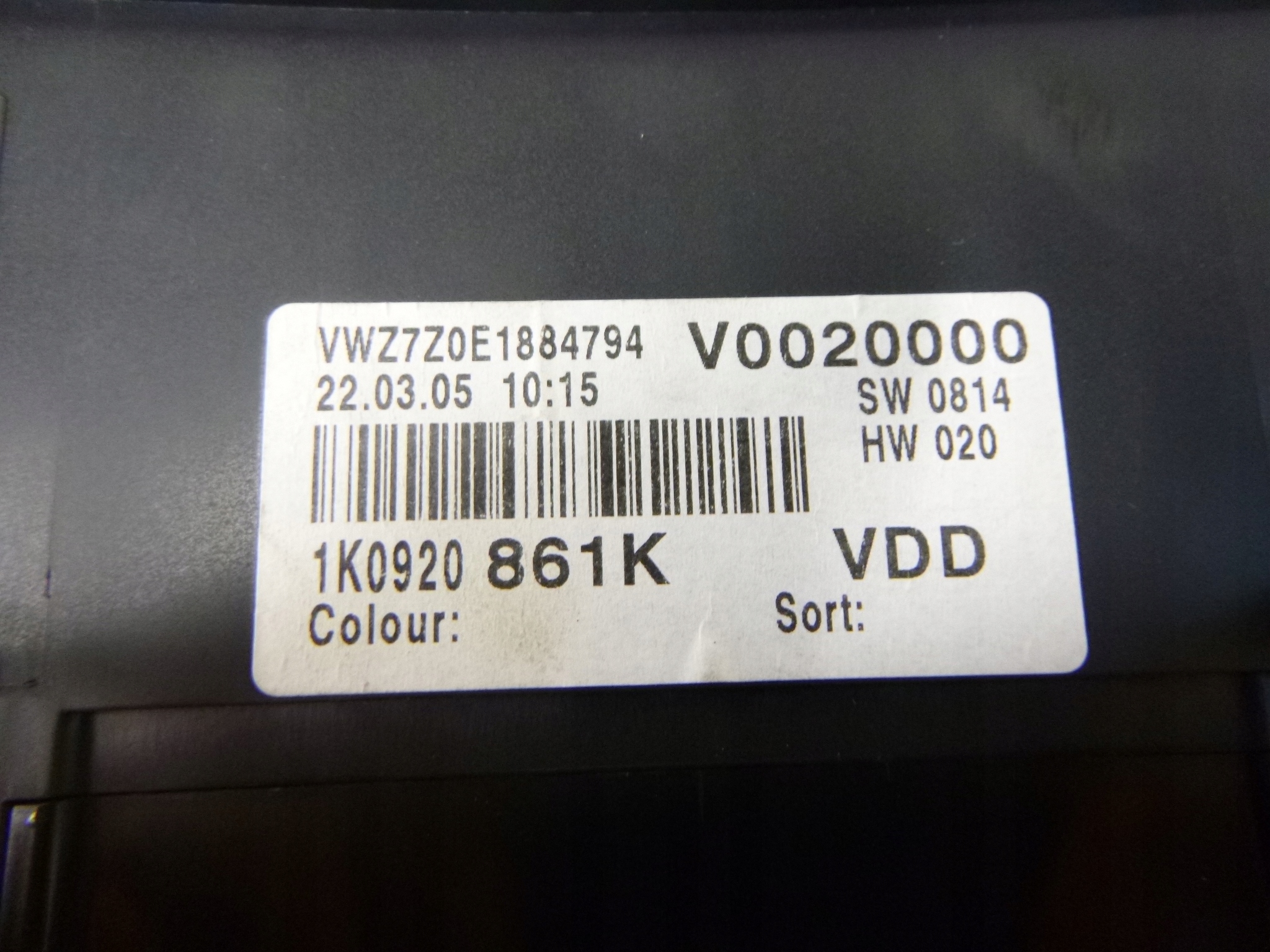 Zestaw startowy komputer Volkswagen Golf V 1.4 16v Producent części Volkswagen OE