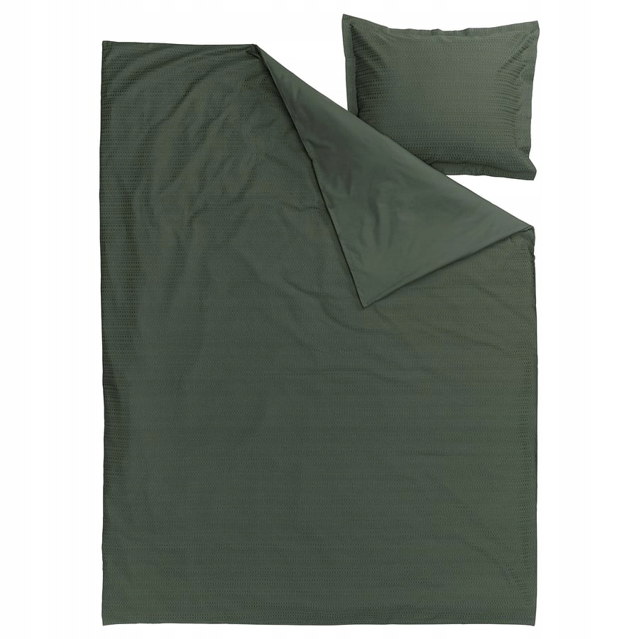 Ikea Solfibbla Sada povlečení 150x200/50x60 Bavlna tmavě zelená