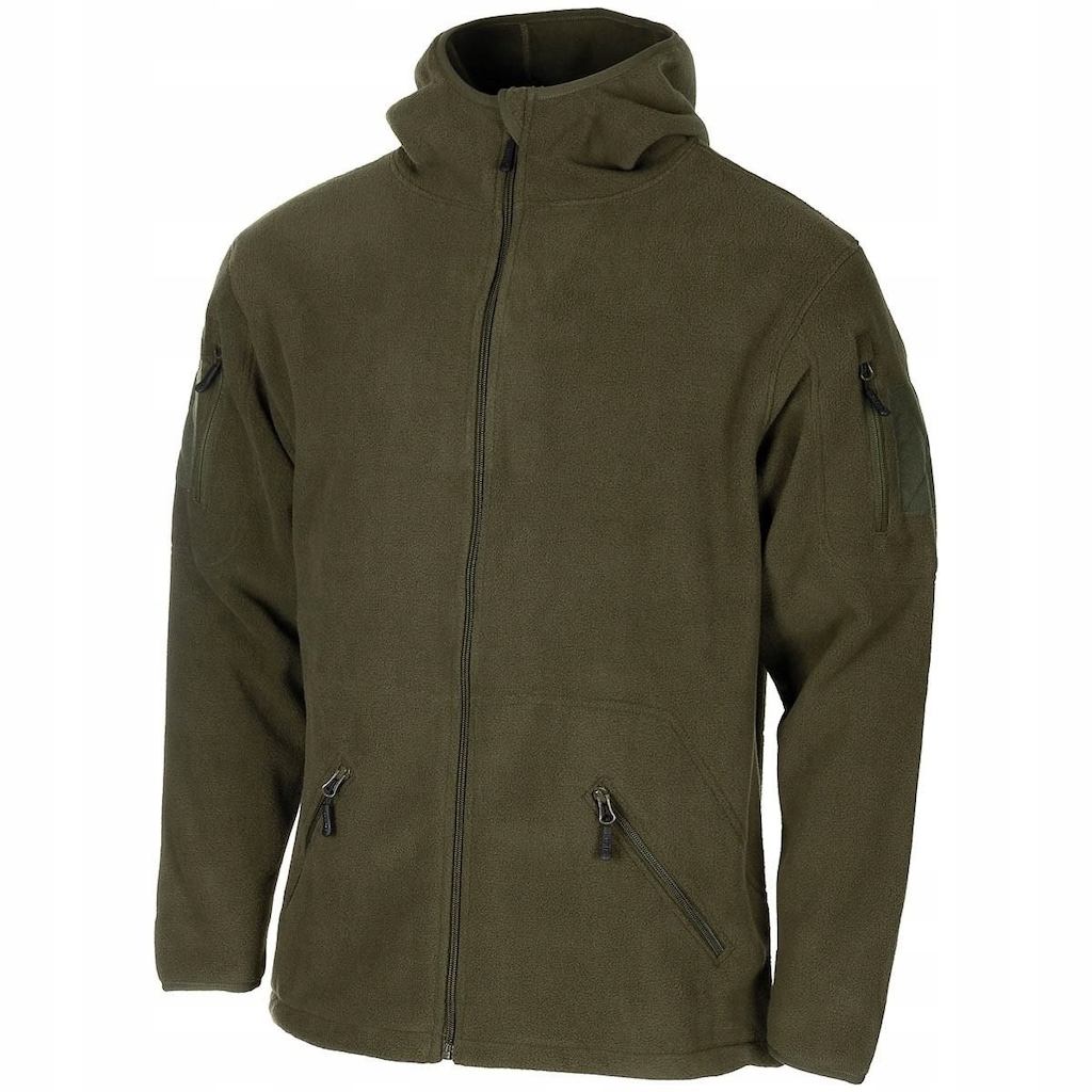 Polar Bluza polarowa męska trekkingowa z kapturem Mfh Tactical Olive 3XL