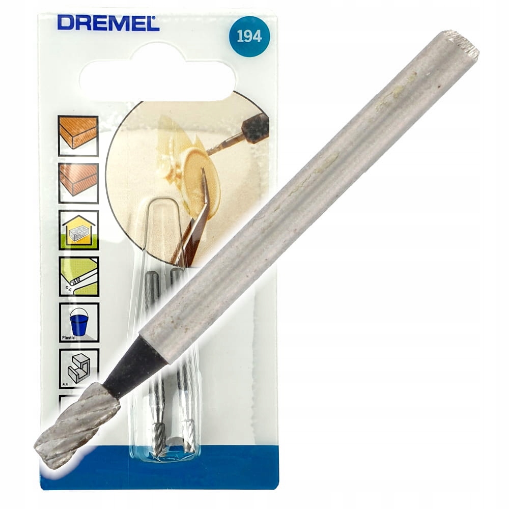 Frez szybkotnący DREMEL 194 walcowy 3,2mm op. 2szt