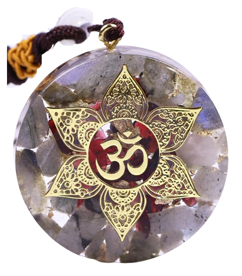 Náhrdelník Přívěsek Orgonitový Labradorit Granát Měď Čakry Amulet