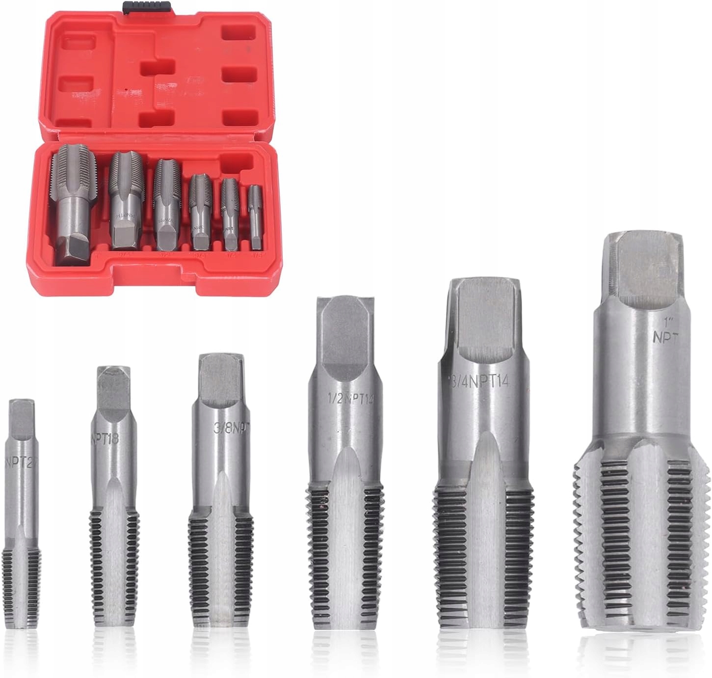 Závitník Závitníky Trubek Komplet 1" 3/4" 1/2" 3/8" 1/4" 1/8" 6 ks