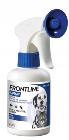 Frontline Spray dla psów i kotów na pchły i kleszcze 250 mg/100ml 250 ml