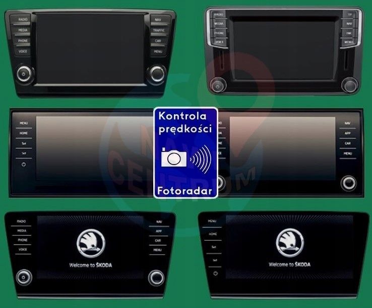 Karta Mapa 2026/2027 Radary Skoda Amundsen Columbus Octavia Superb Kodiaq