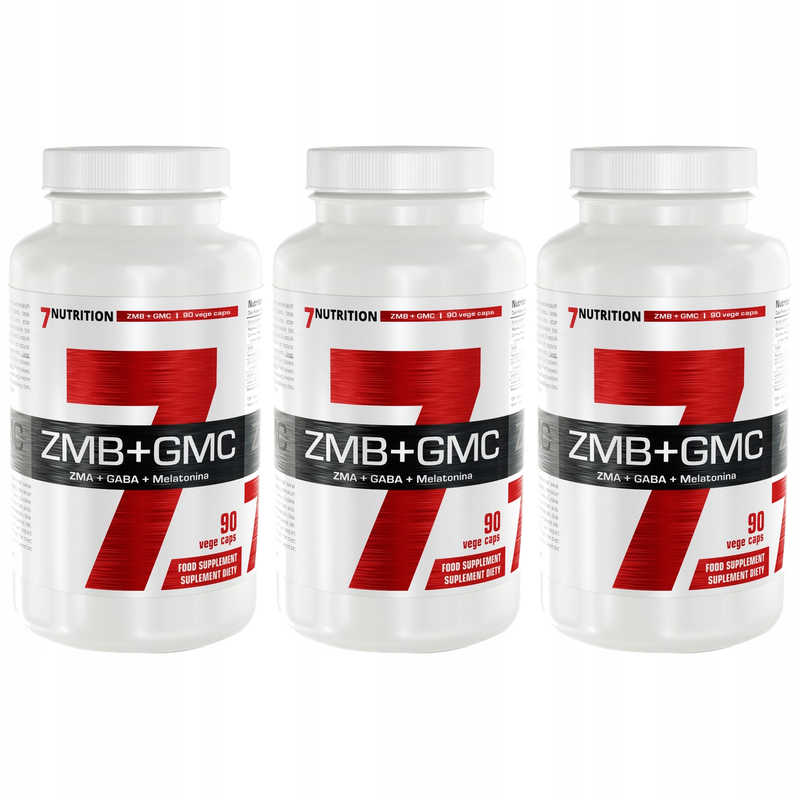 3x Zmb Gmc 90 kapslí Hořčík Zinek Gaba Melatonin Spánek Regenerace