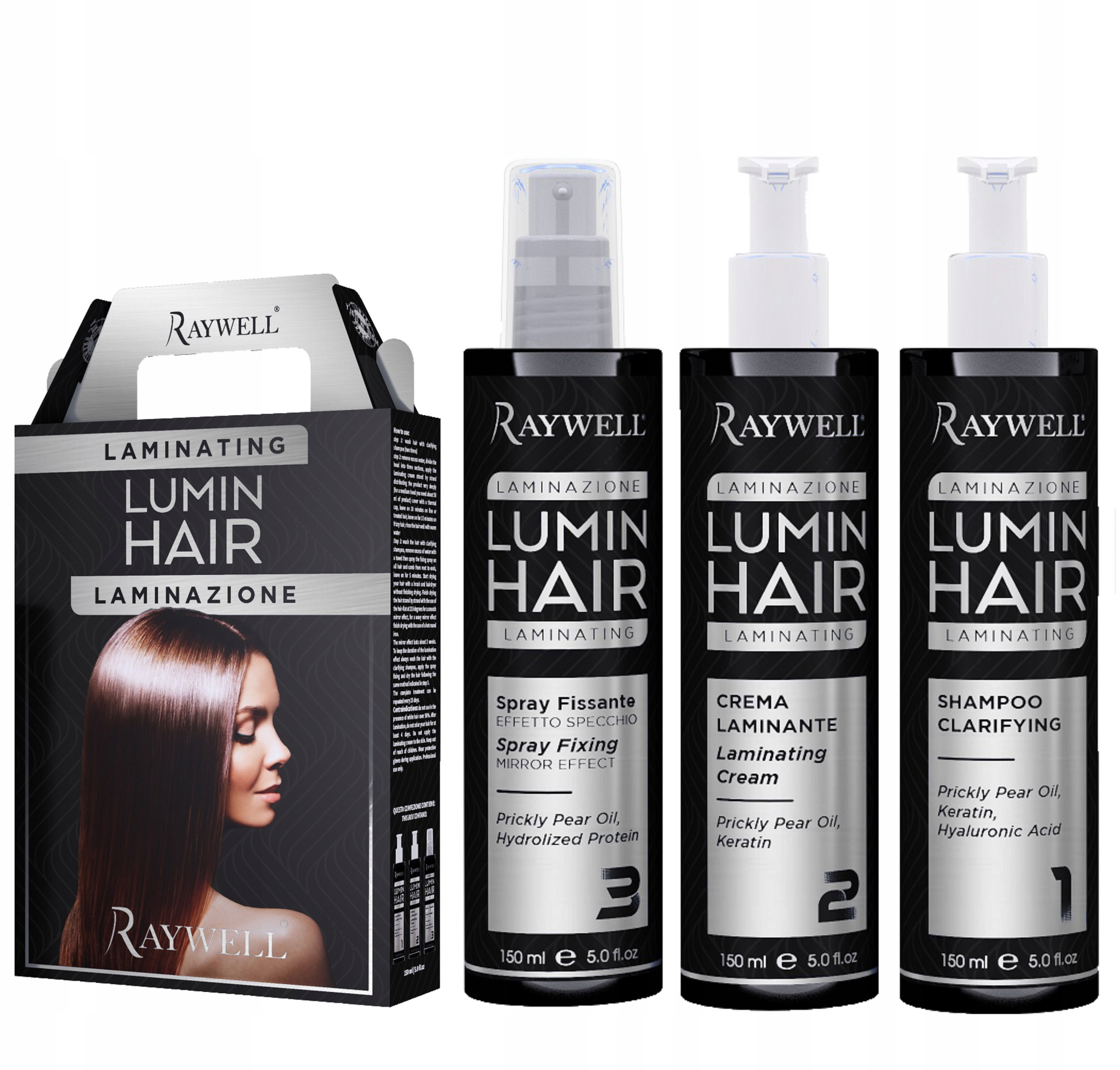 

Zabieg Laminacji Włosów Zestaw Raywell 3X150ML
