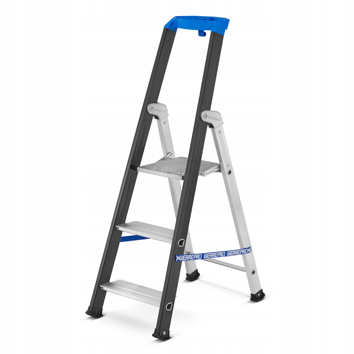 Drabina aluminiowa jednostronna Gierre 3 stopnie podest 150 kg 2,63 m AL752