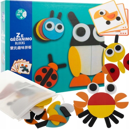 

Drewniana Układanka Logiczna Puzzle Zwierzątka