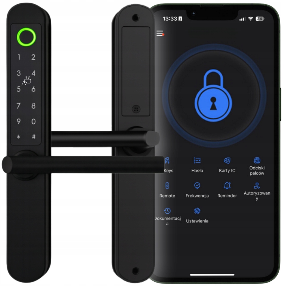 Elektronický Zámok, Kľučka Na Dvere S Kódom, Odtlačok Prsta Ttlock Rfid