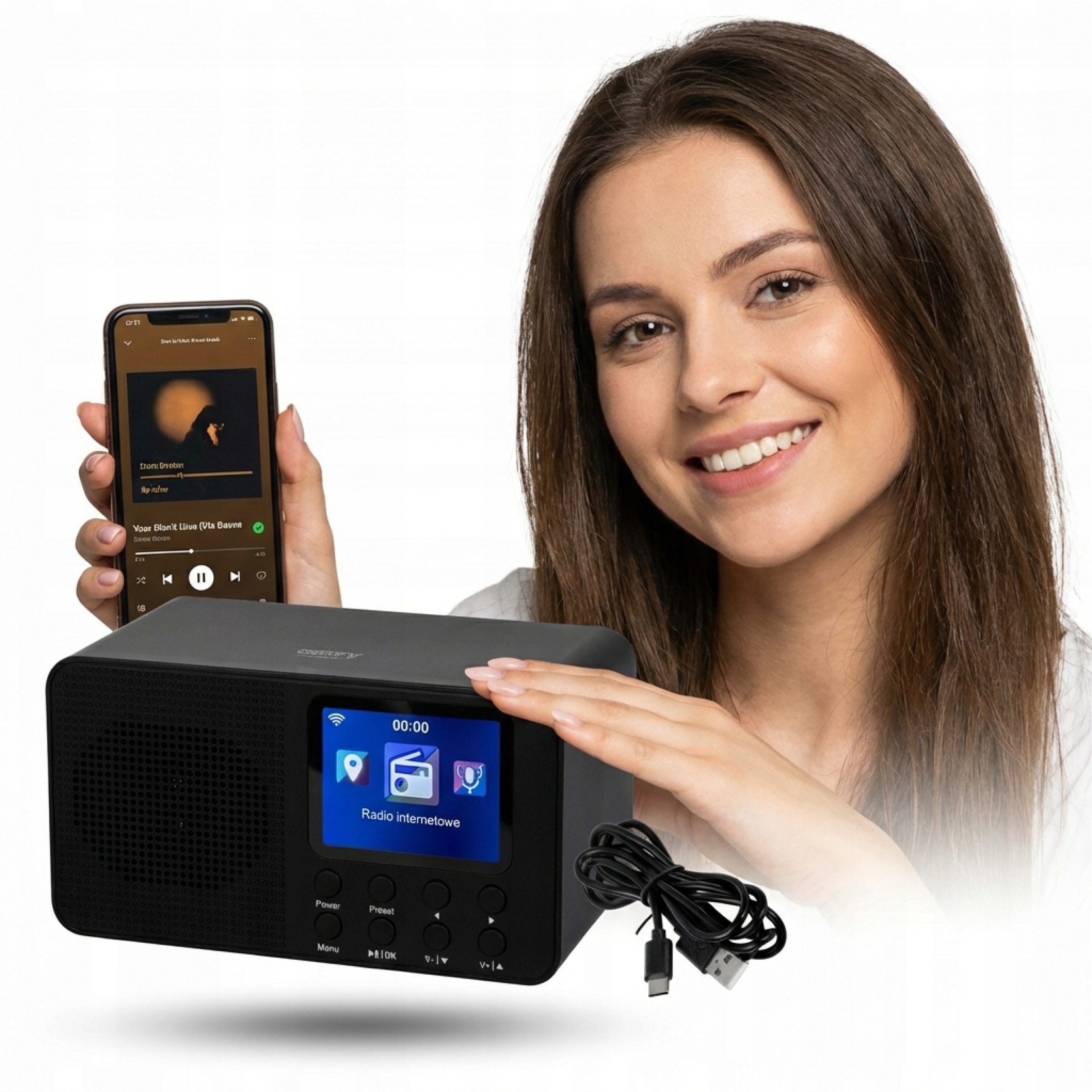 RADIO INTERNETOWE KUCHENNE PRZENOŚNE BLUETOOTH USB LCD SIECIOWE CAMRY
