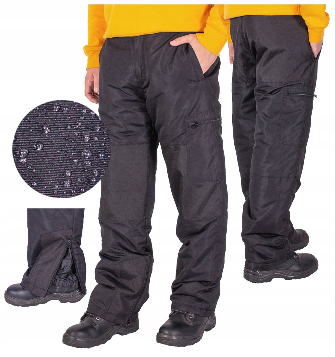 Spodnie Męskie narciarskie snowboardowe Zimowe membrana Firi czarne M