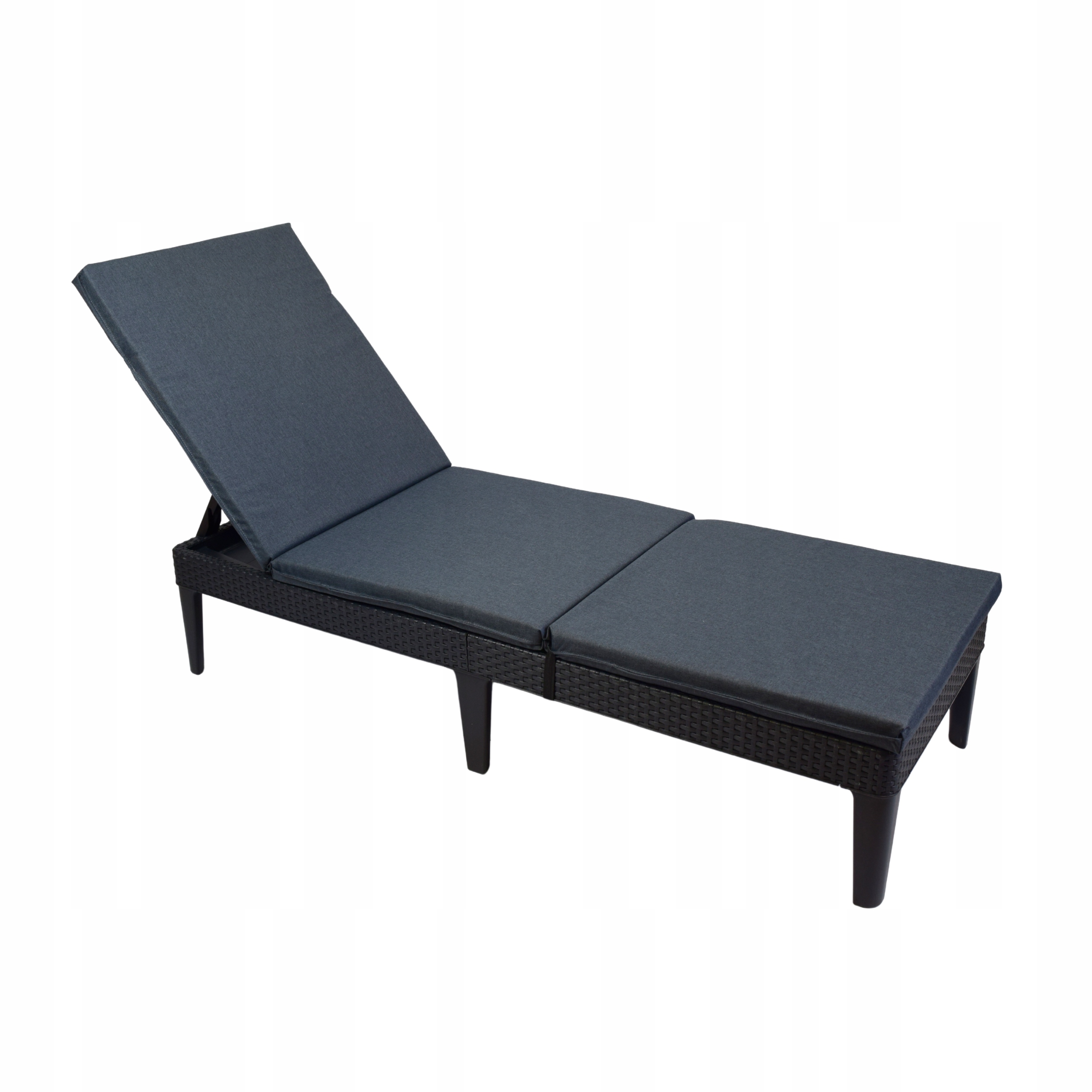 Polštář na lehátko, voděodolný, skládací, s gumičkou, sedák antracit