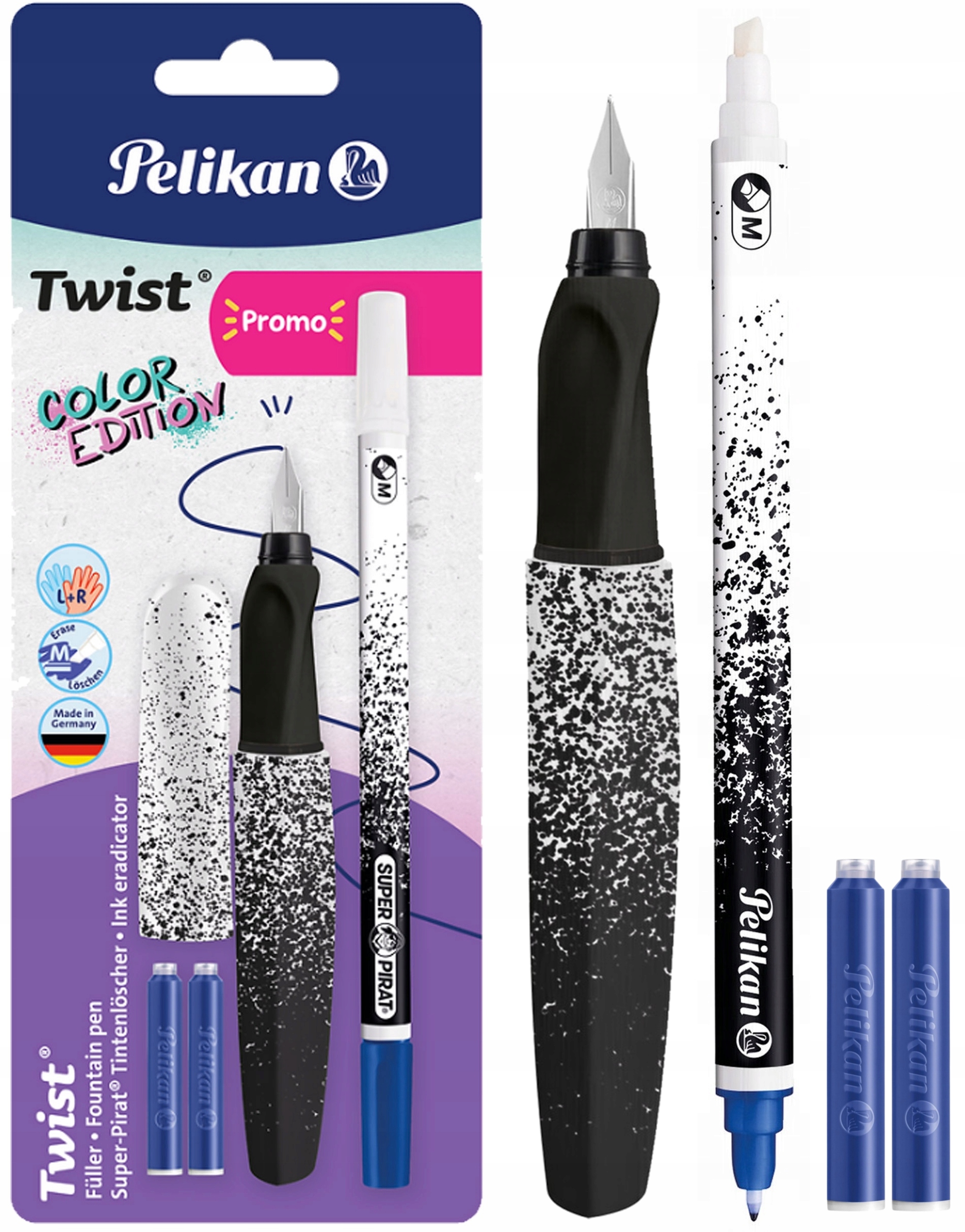 PELIKAN PIÓRO WIECZNE TWIST DLA PRAWO I LEWORĘCZNYCH+KOREKTOR NABOJE-6213