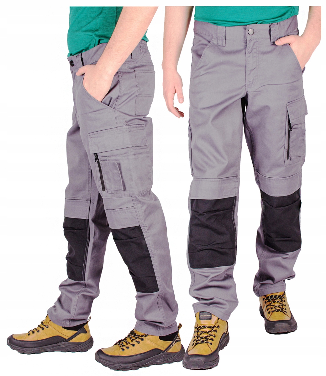 spodnie ROBOCZE DO PASA męskie z nakolannikami 56