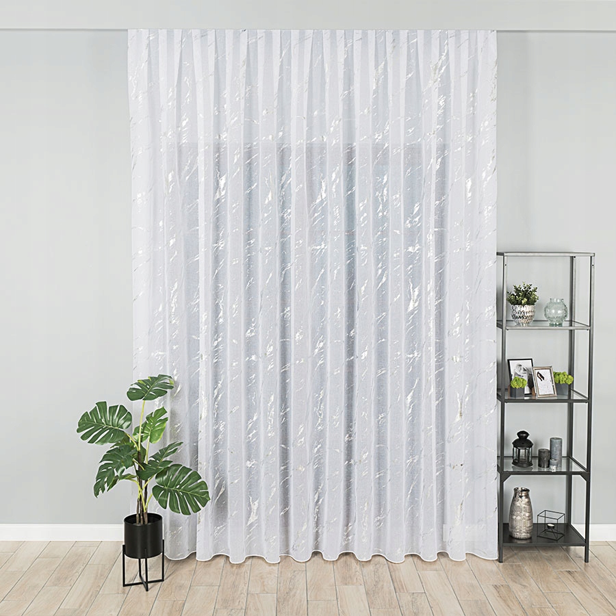 Voál Elegantní mramorový závěs s mramorovým stínem, silný na míru záclona
