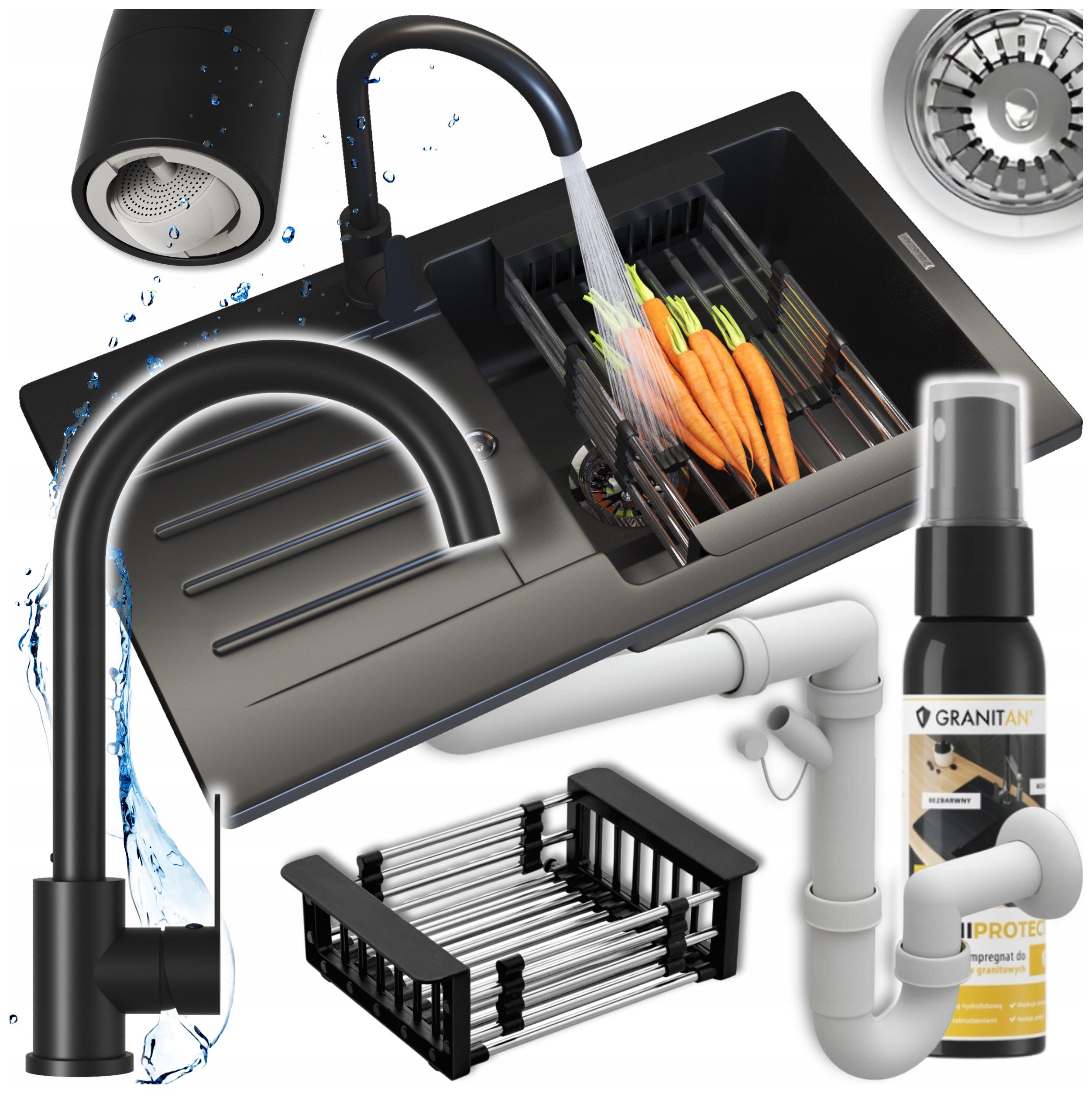 Jednokomorový drez s odkvapkávačom Kuchynský drez Trix Sifón Darček