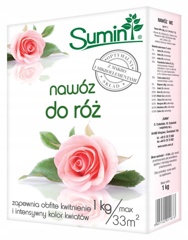 

Nawóz do róż 1kg Sumin