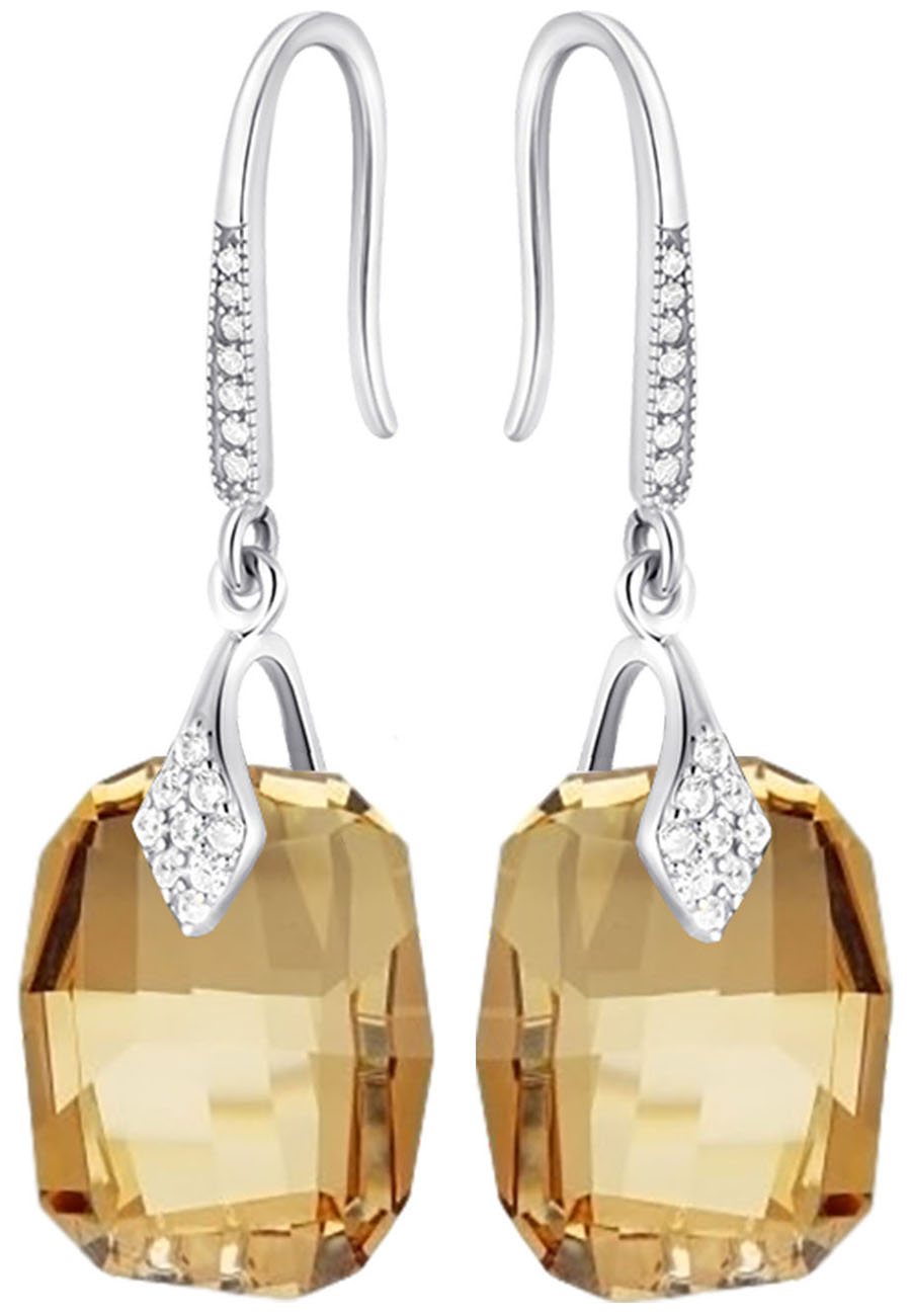 Náušnice s krystaly Dámské stříbrné šperky 925 Dárek pro ženu