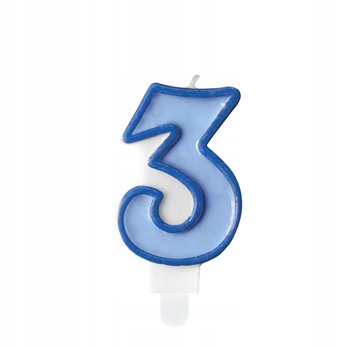 ŚWIECZKA URODZINOWA NIEBIESKA CYFRA 3