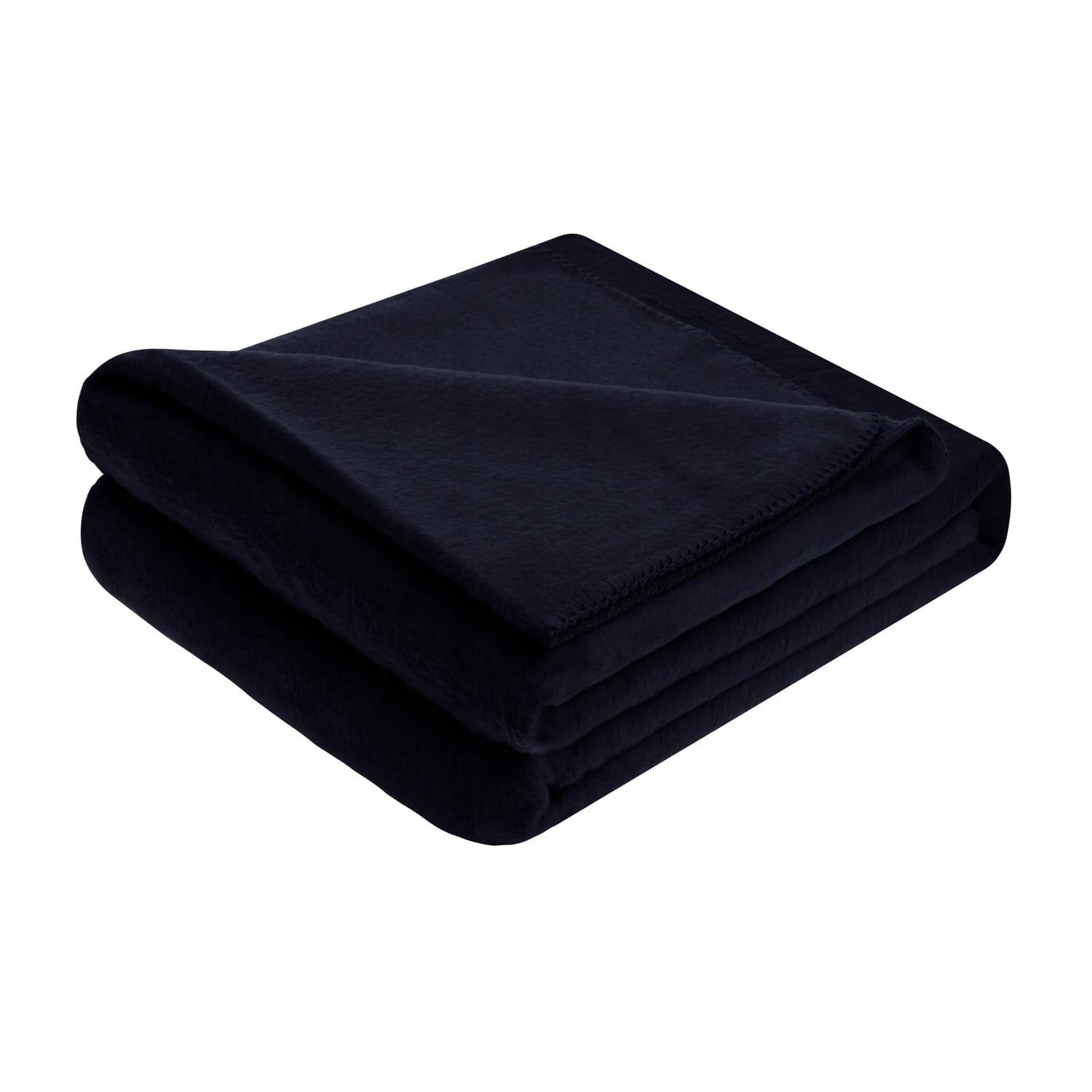 Akrylová bavlněná deka 150x200 Mono pléd, tmavě modrá