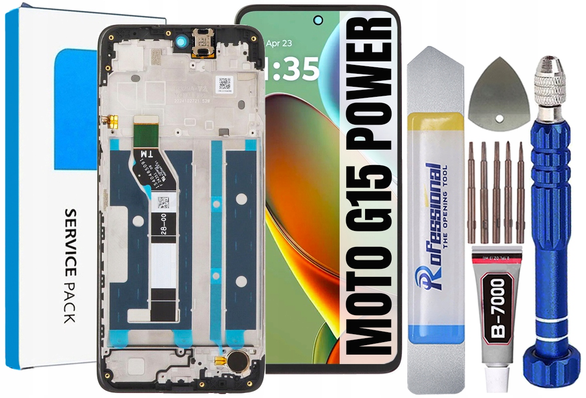 Displej Pro Motorola Moto G15 Power XT2521-5 Originální LCD Displej Rámeček