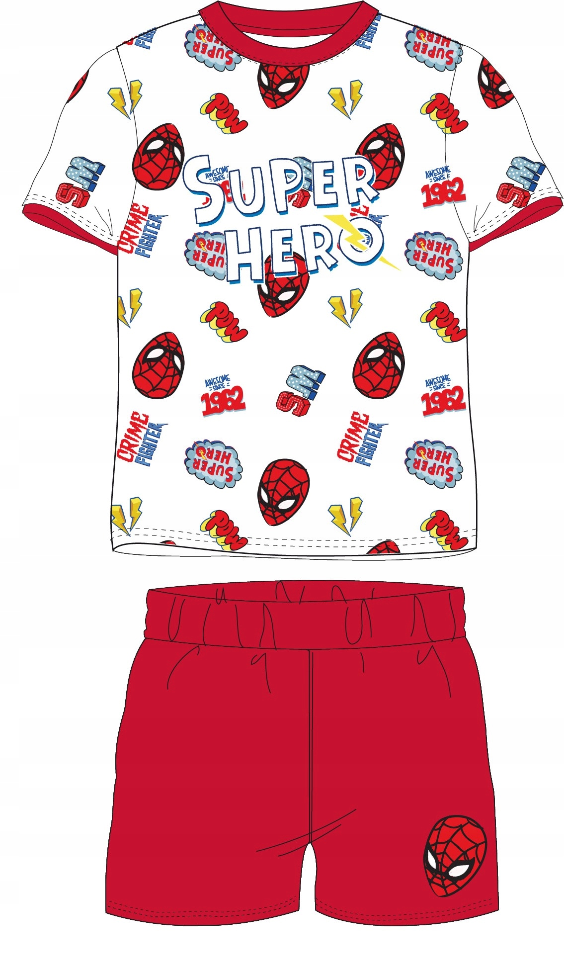 

Piżama krótki spodenki licencja Spiderman- 122