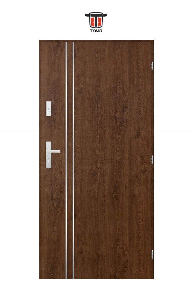 POLSKIE DRZWI ZEWNĘTRZNE INOX STEM1L 55MM 90CM Marka Taur