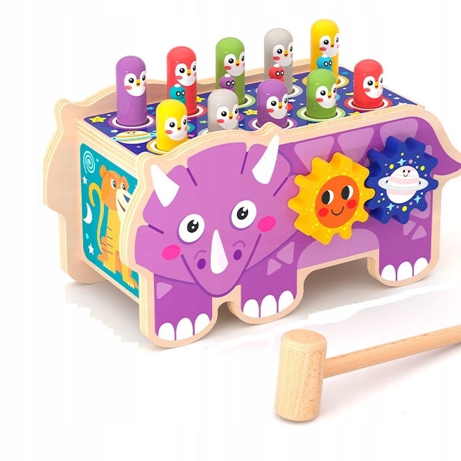 

Drewniana Kostka Edukacyjna Wbijak Montessori