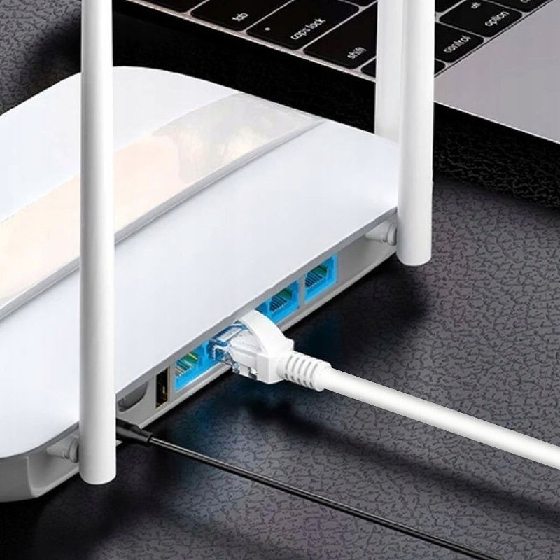 KABEL SIECIOWY LAN FABRYCZNE WTYCZKI SKRĘTKA PRZEWÓD ETHERNET RJ45 30 metr Kolor biały