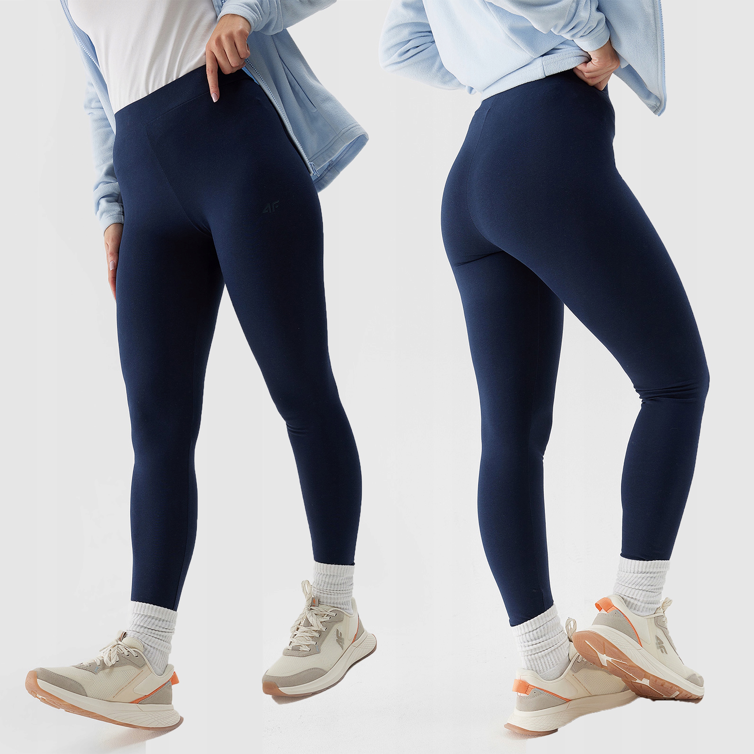 4F Legginsy Damskie Dzianinowe Sportowe SS24