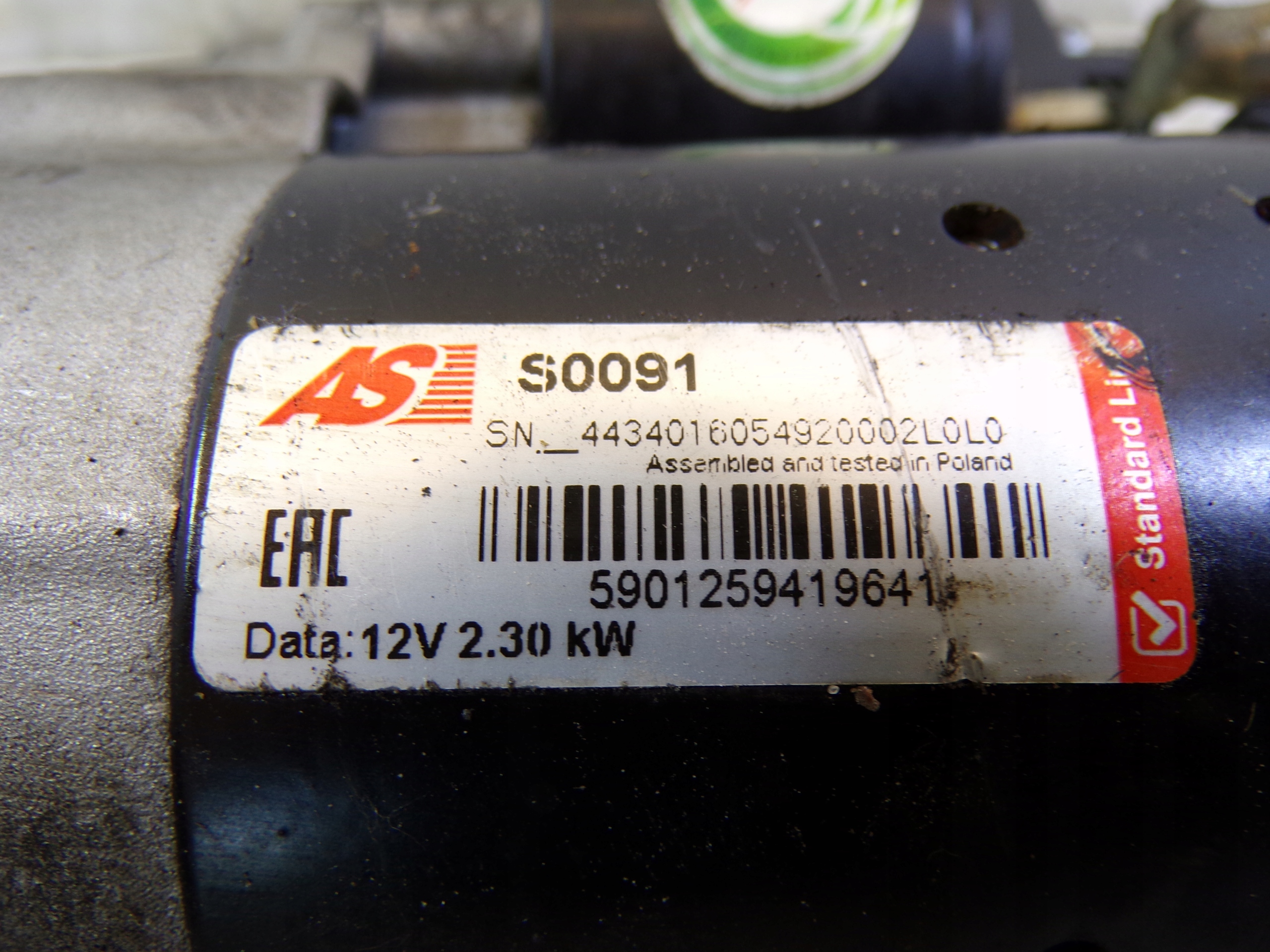 starter MERCEDES W210 3.2 CDI AS0091 10 ZEBOW