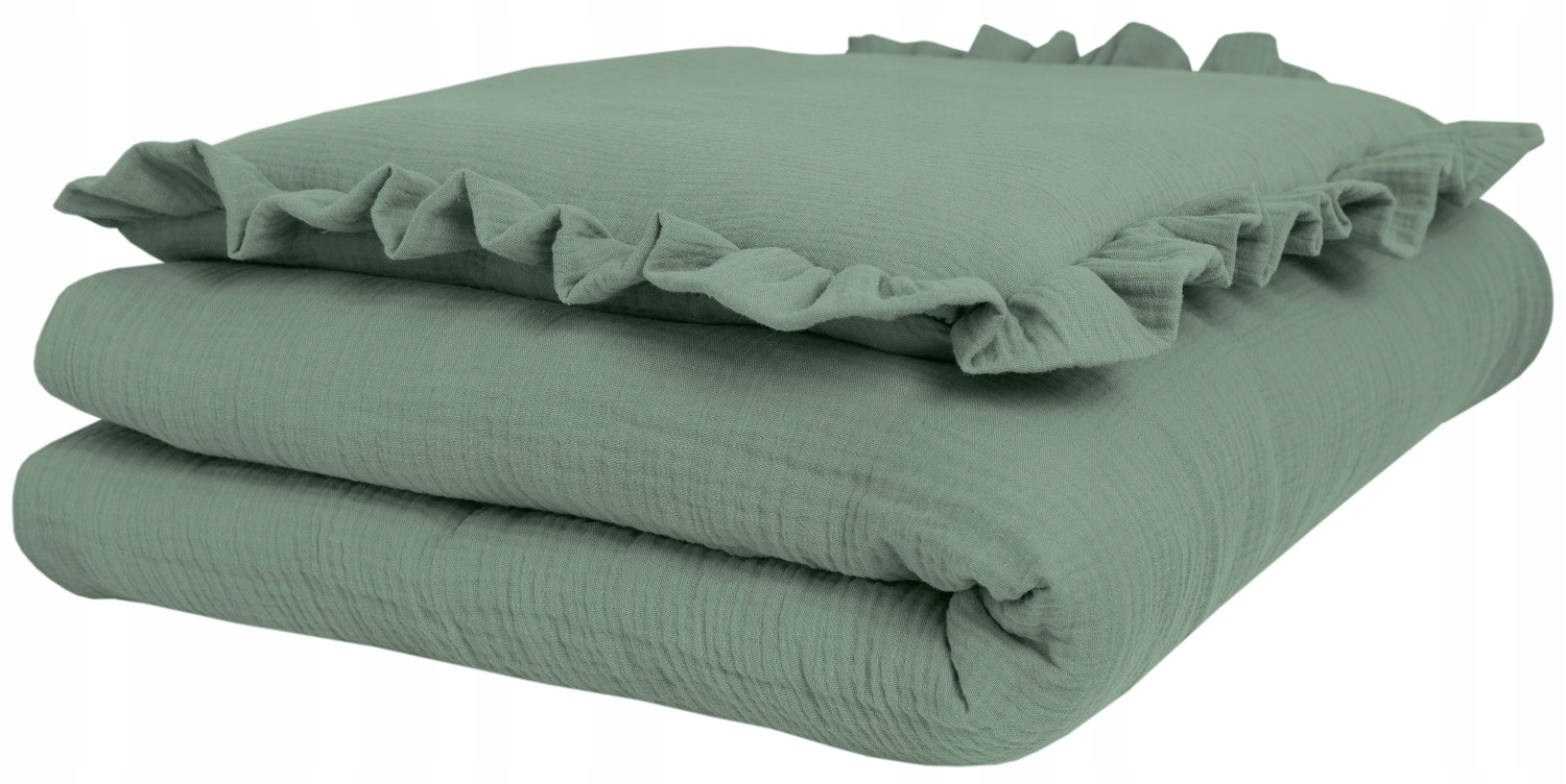 POŚCIEL MUŚLINOWA Z FALBANKĄ 120X90 Z WYPEŁNIENIEM Marka Infantilo