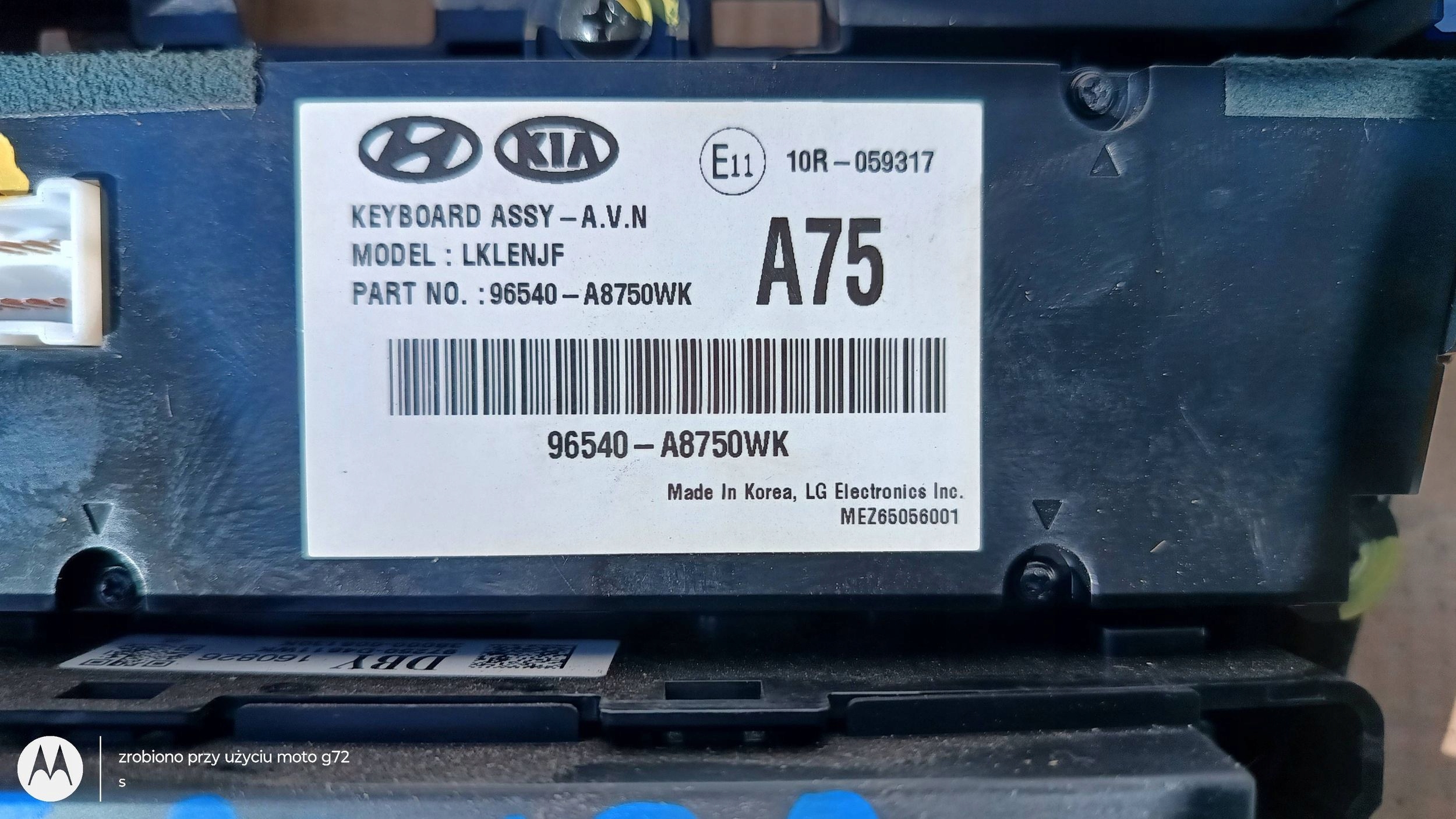 control panel air conditioning devices KIA OPTIMA 97250-D4811 2019R