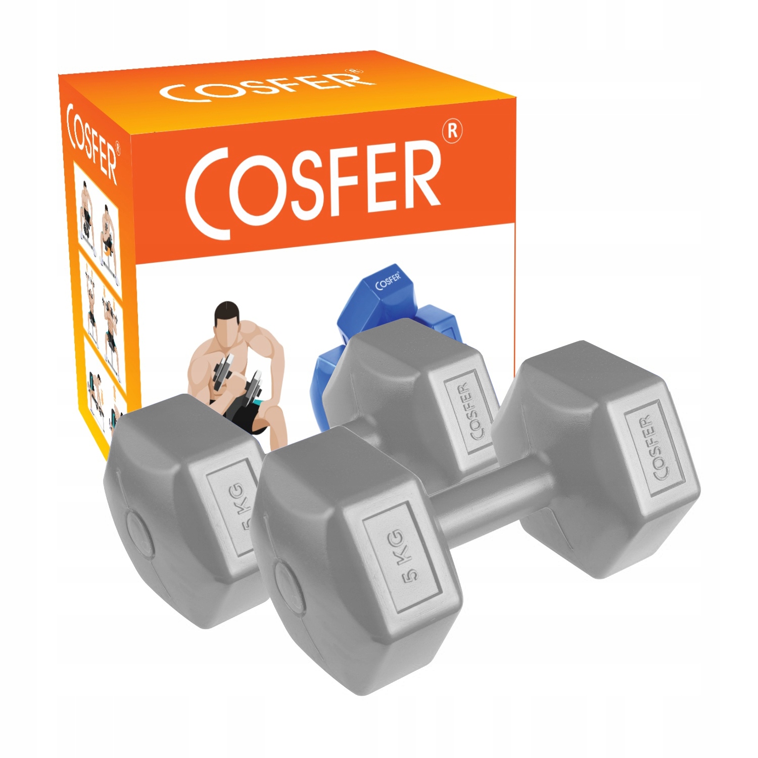 

Zestaw Hantli 2x5kg Hantelki Ciężarki Fitness 10kg