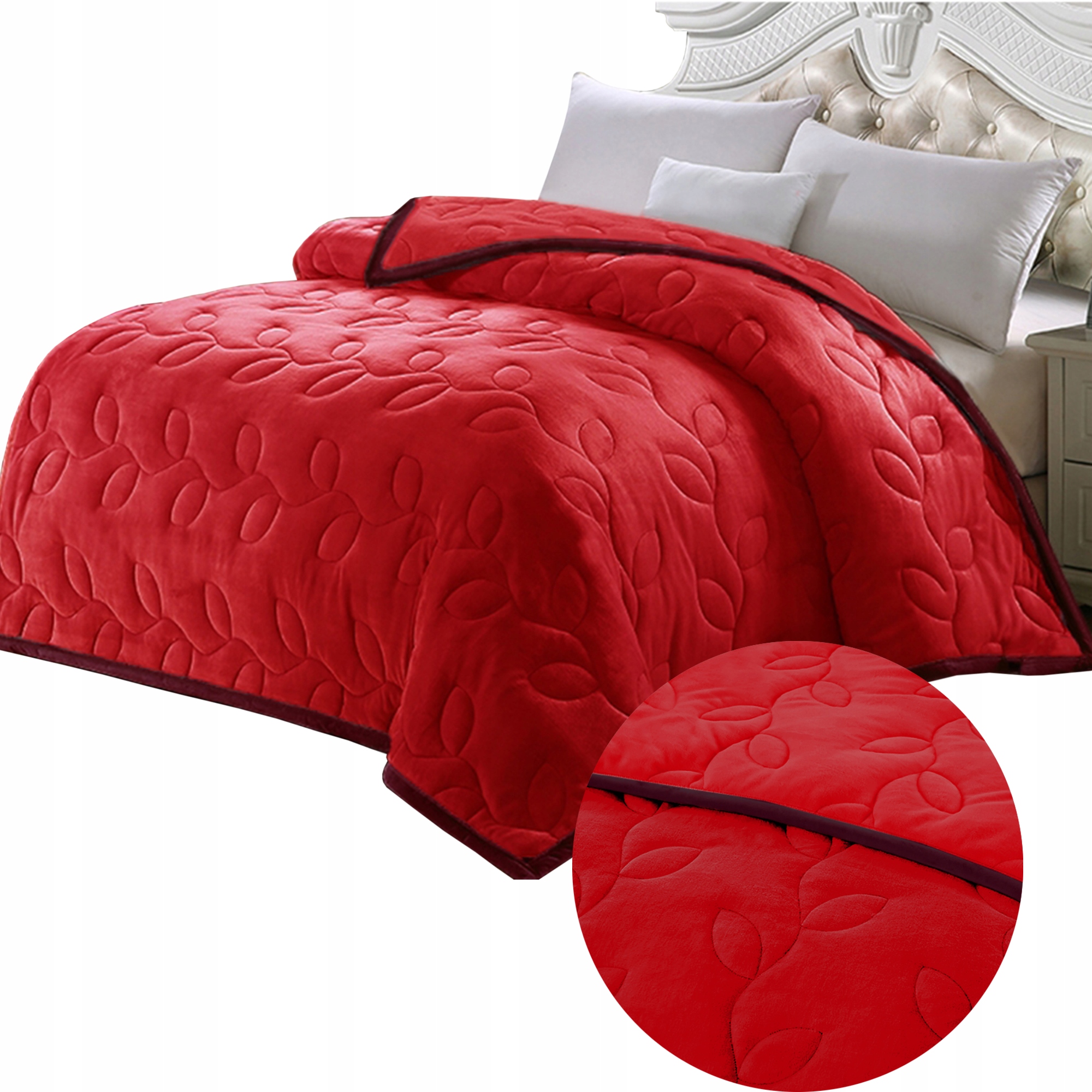 Přikrývka Na Postel Přikrývka 3-VRSTVÁ Silná Prošívaná 200x220 Pled Na Versailles