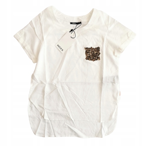 

Piękna przewiewna biała bluzka t-shirt Mexx 140