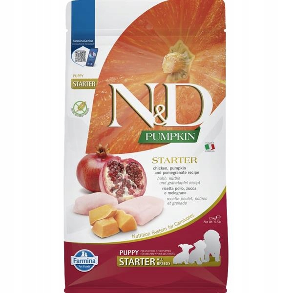 Levně N&d Pumpkin Dog Gf Chicken & Pomegranate Starter Puppy All Breeds 2,5 kg