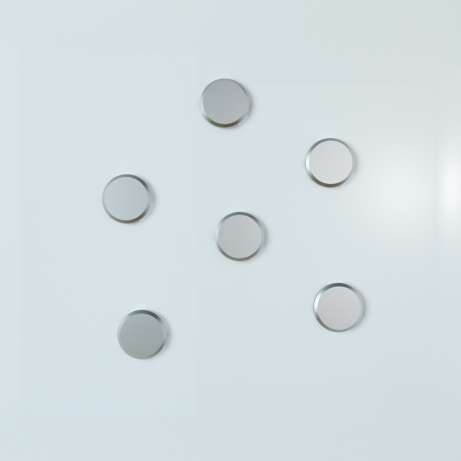 

Magnesy neodymowe okrągłe 6 szt srebrne 17x2